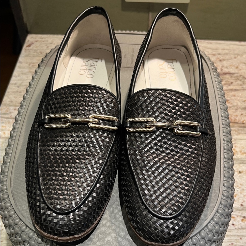 Women’s Franco Sarto  Black Woven Loafers size 8M